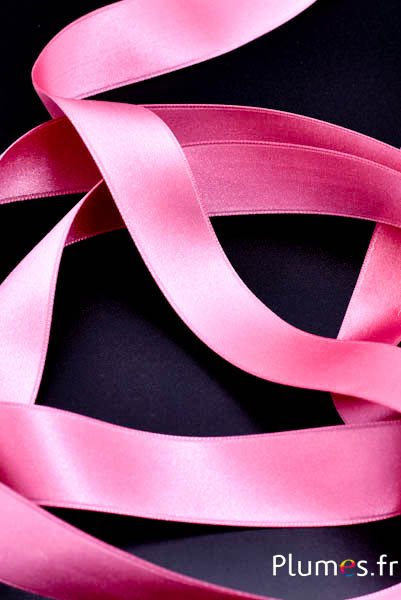 Ruban satin - largeur 25 mm - rose ancien